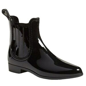 Jolie Kada  Size 10 Water‎ Proof Rain Boots Ankle Black Bootie